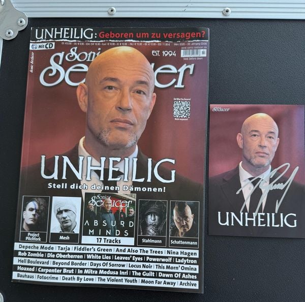 Produktbild: Unheilig signierte Fotokarte + Sonic Seducer 03/2026 Liebe Glaube Monster