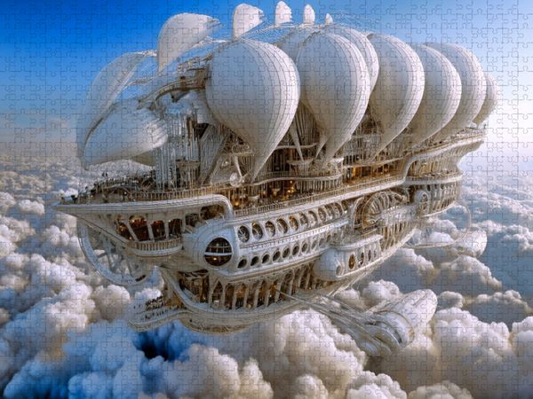 Produktbild: CALVENDO Puzzle Luftschiff der Tausend Segel | 1000 Teile Lege-Gr&ouml;&szlig;e 64x48cm Foto-Puzzle f&uuml;r gl&uuml;ckliche Stunden