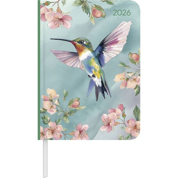 Daily Journal Hummingbird 2026 - Taschen-Kalender A6 - Kolibri - Day By Day - 352 Seiten - Notiz-Buch - Alpha Edition