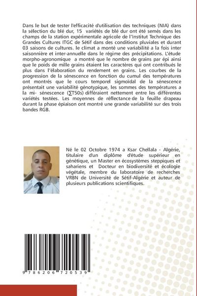 Produktbild: Analyse des Images Num&eacute;riques (NIA) & S&eacute;lection du Bl&eacute; dur
