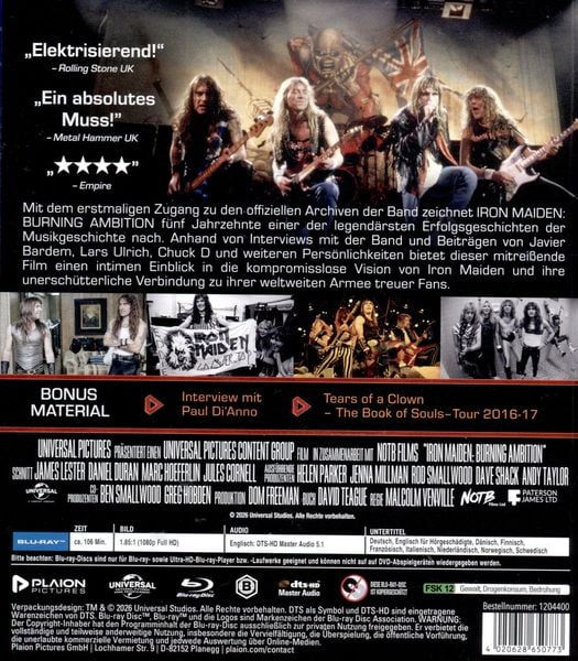 Produktbild: Iron Maiden: Burning Ambition