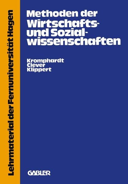 Produktbild: Methoden der Wirtschafts- und Sozialwissenschaften
