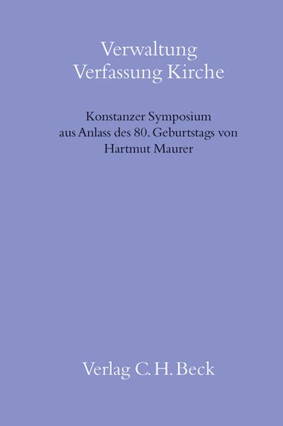 Produktbild: Verwaltung Verfassung Kirche