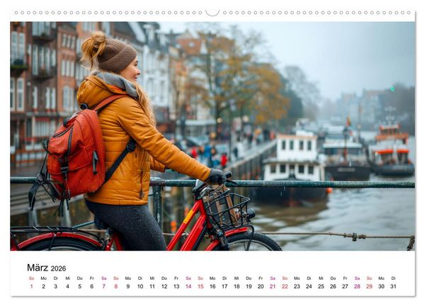 Produktbild: E-Bike einfach cool (hochwertiger Premium Wandkalender 2026 DIN A2 quer), Kunstdruck in Hochglanz
