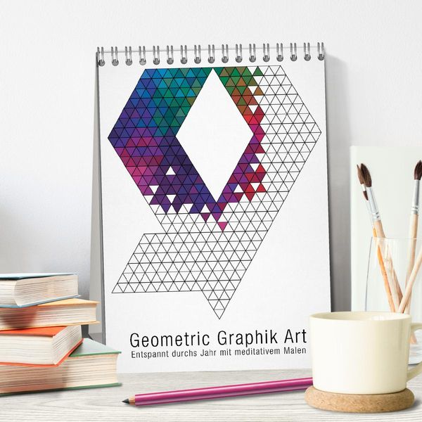 Produktbild: Geometric Graphik Art (Tischkalender 2026 DIN A5 hoch), CALVENDO Monatskalender
