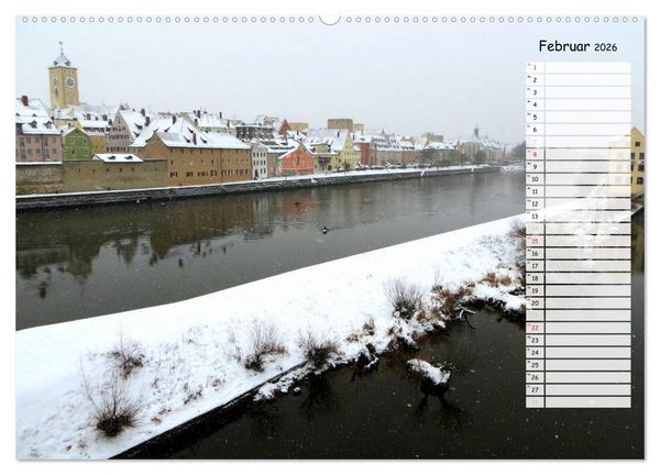 Produktbild: Regensburg erleben (hochwertiger Premium Wandkalender 2026 DIN A2 quer), Kunstdruck in Hochglanz
