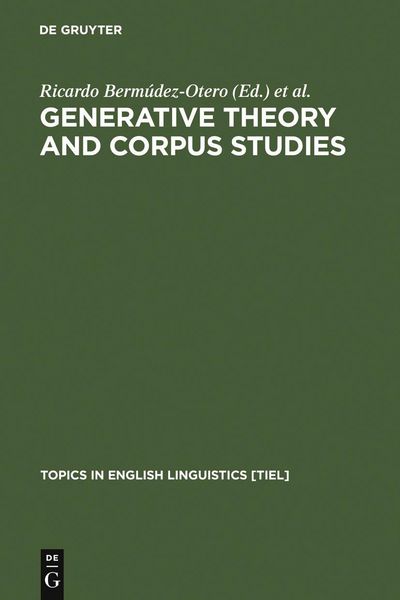 Produktbild: Generative Theory and Corpus Studies