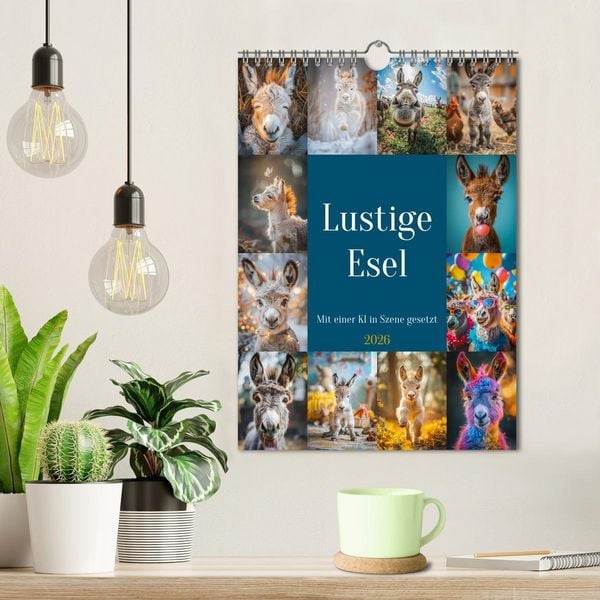 Produktbild: Lustige Esel (Wandkalender 2026 DIN A4 hoch), CALVENDO Monatskalender