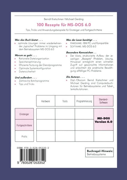 Produktbild: 100 Rezepte f&uuml;r MS-DOS 6.0