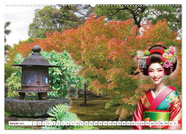 Produktbild: Farbenfrohes Japan (Wandkalender 2027 DIN A2 quer), CALVENDO Monatskalender