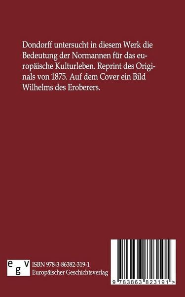 Produktbild: Die Normannen und ihre Bedeutung f&uuml;r das europ&auml;ische Kulturleben