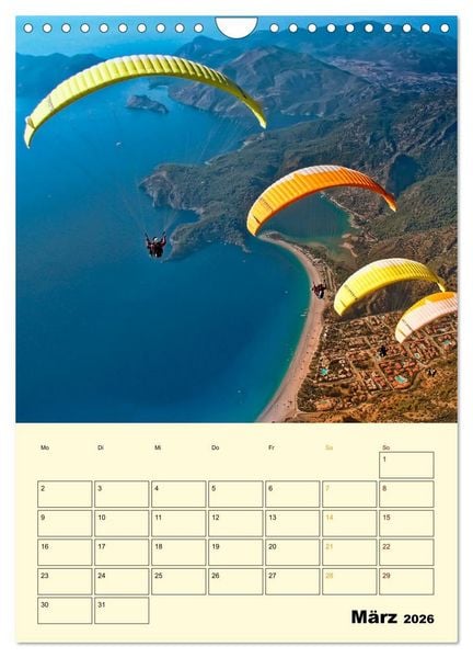 Produktbild: Paragliding - extrem aufregend (Wandkalender 2026 DIN A4 hoch), CALVENDO Monatskalender
