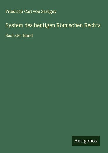 Produktbild: System des heutigen R&ouml;mischen Rechts