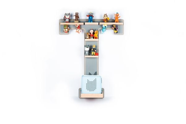 Produktbild: Holz Regal Buchstabe T f&uuml;r Toniebox Tonies Figuren
