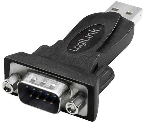 LogiLink Seriell Adapter [1x USB 2.0 Stecker A - 1x RS232-Stecker] Schwarz