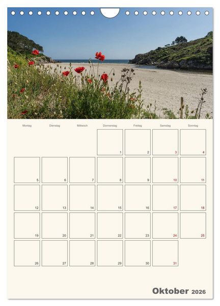 Produktbild: Sommertage in der Bretagne (Wandkalender 2026 DIN A4 hoch), CALVENDO Monatskalender