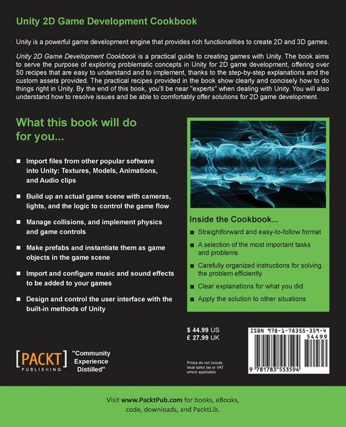 Produktbild: Unity 2D Game Development Cookbook