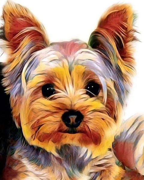 Produktbild: Figured'Art Kreuzstich 32x40cm Yorkshire Terrier