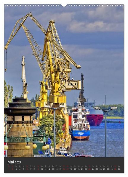 Produktbild: Stettin Szczecin (hochwertiger Premium Wandkalender 2027 DIN A2 hoch), Kunstdruck in Hochglanz