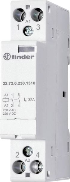 Finder 22.72.0.024.1517 Installationsschütz 1 Öffner, 1 Schließer 230 V/AC, 400 V/AC 1 St.