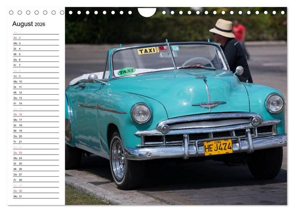 Produktbild: Cars on Cuba (Wandkalender 2026 DIN A4 quer), CALVENDO Monatskalender