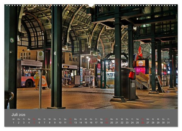 Produktbild: Nightwalk - Hamburg (hochwertiger Premium Wandkalender 2026 DIN A2 quer), Kunstdruck in Hochglanz
