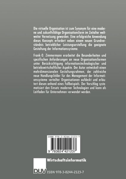 Produktbild: Betriebliche Informationssysteme in virtuellen Organisationen