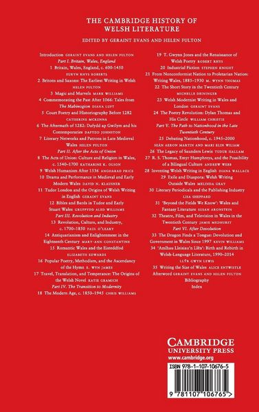 Produktbild: The Cambridge History of Welsh Literature
