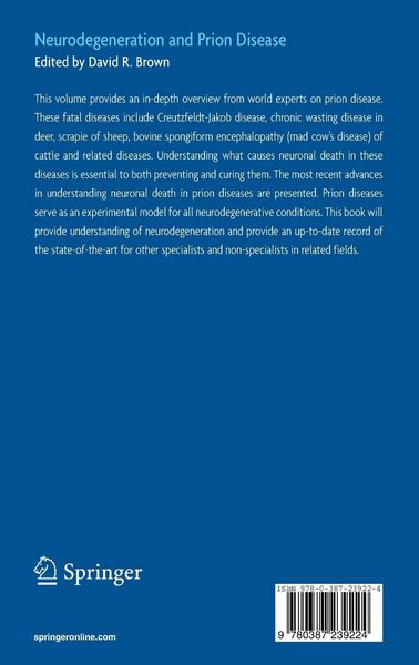 Produktbild: Neurodegeneration and Prion Disease