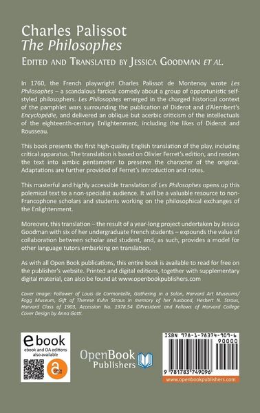 Produktbild: 'The Philosophes' by Charles Palissot