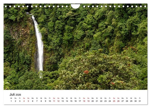 Produktbild: Costa Rica - das Naturparadies (Wandkalender 2026 DIN A4 quer), CALVENDO Monatskalender