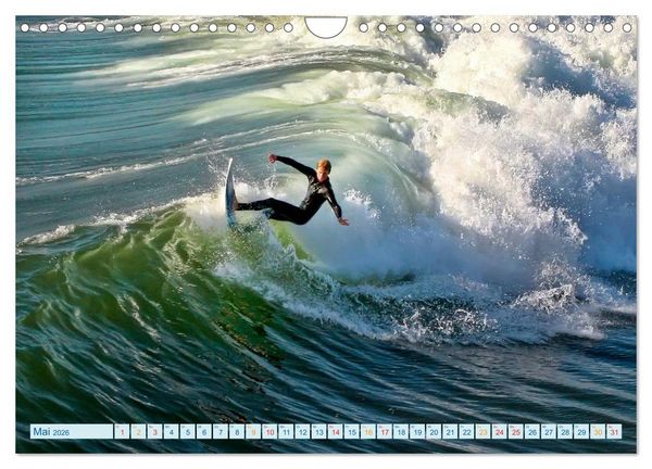 Produktbild: Surfen - Wasser, Wind und coole Typen (Wandkalender 2026 DIN A4 quer), CALVENDO Monatskalender
