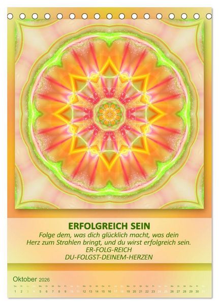 Produktbild: Light Energy Mandalas - Kalender - Vol. 1 (Tischkalender 2026 DIN A5 hoch), CALVENDO Monatskalender