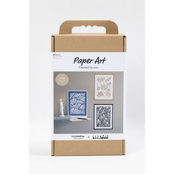 Produktbild: Creativ Company Kreativ Set Papierkunst, Bilder zum Aush&auml;ngen, Creme