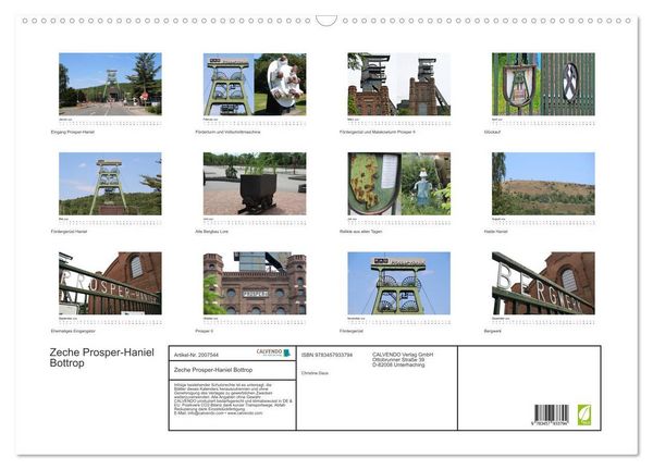 Produktbild: Zeche Prosper-Haniel Bottrop (Wandkalender 2026 DIN A2 quer), CALVENDO Monatskalender