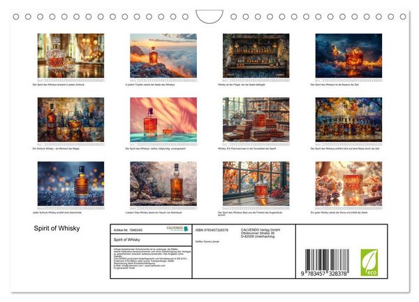 Produktbild: Spirit of Whisky (Wandkalender 2026 DIN A4 quer), CALVENDO Monatskalender