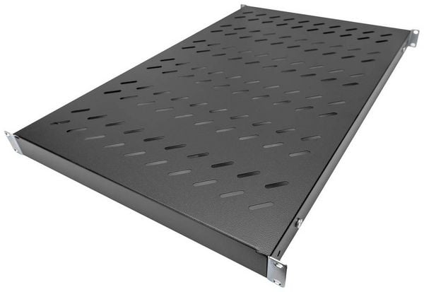 Produktbild: Digitus DN-97649 19 Zoll Netzwerkschrank-Ger&auml;teboden 1 HE variable Befestigungsschienen Geeignet f&uuml;r Schranktiefe: 1000 mm Schwarz (RAL 9005)