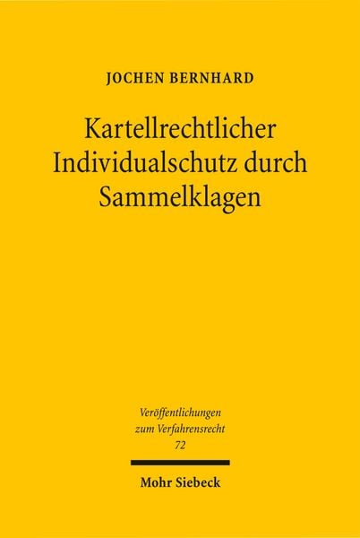 Produktbild: Kartellrechtlicher Individualschutz durch Sammelklagen