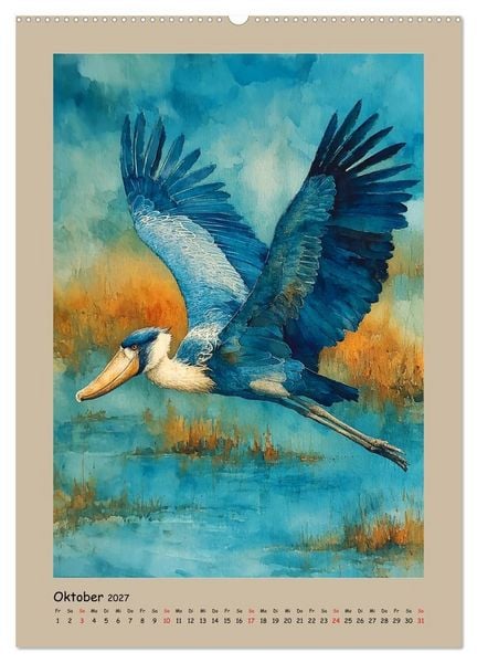 Produktbild: Abu Markub. Der imposante Schuhschnabel (hochwertiger Premium Wandkalender 2027 DIN A2 hoch), Kunstdruck in Hochglanz