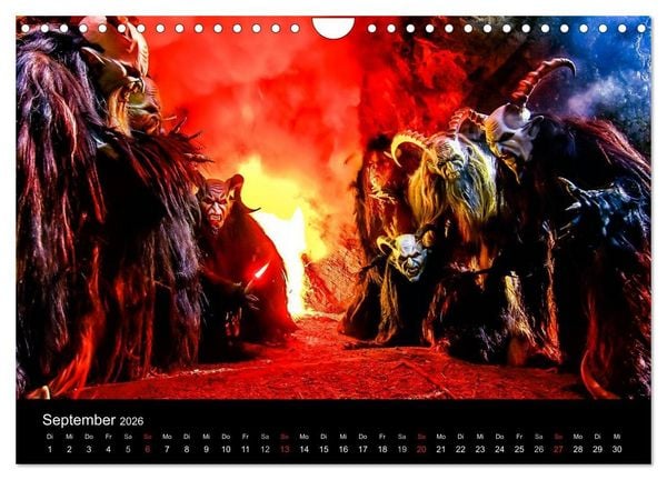 Produktbild: Perchten und Krampusse im Voralpenland (Wandkalender 2026 DIN A4 quer), CALVENDO Monatskalender