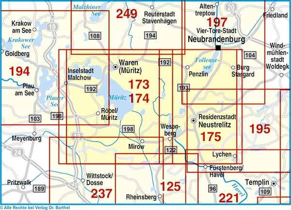 Produktbild: M&uuml;ritz-Nationalpark 1 : 50 000 Radwander- und Wanderkarte