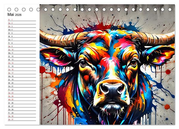 Produktbild: Street Art Sternzeichen (Tischkalender 2026 DIN A5 quer), CALVENDO Monatskalender