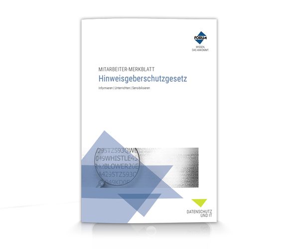 Produktbild: Mitarbeiter-Merkblatt Hinweisgeberschutzgesetz