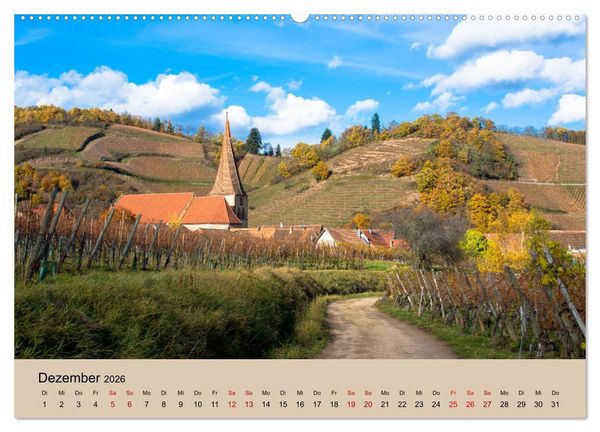 Produktbild: Die Weinsta&szlig;e im Elsass (Wandkalender 2026 DIN A2 quer), CALVENDO Monatskalender
