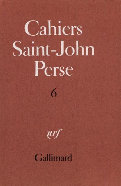 Produktbild: Cahiers Saint-John Perse. 6