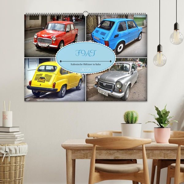 Produktbild: FIAT - Italienische Oldtimer in Kuba (Wandkalender 2025 DIN A2 quer), CALVENDO Monatskalender