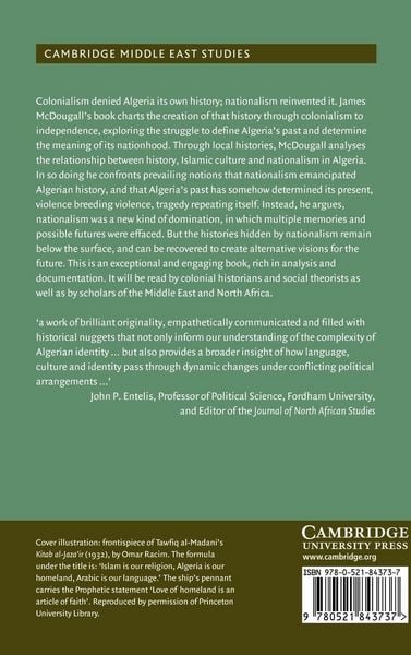 Produktbild: History and the Culture of Nationalism in Algeria