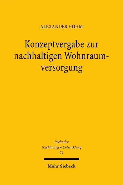 Produktbild: Konzeptvergabe zur nachhaltigen Wohnraumversorgung