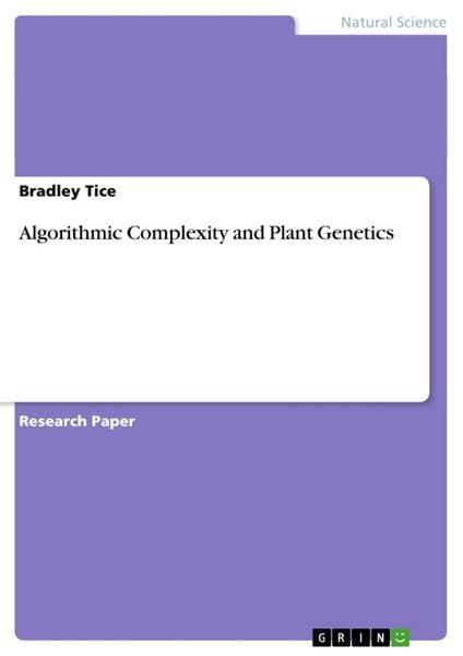 Produktbild: Algorithmic Complexity and Plant Genetics