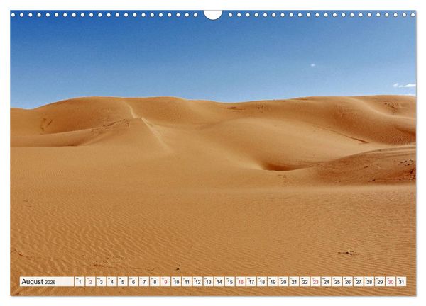 Produktbild: Die SAHARA in Marokko, Faszinierende W&uuml;stenregionen (Wandkalender 2026 DIN A3 quer), CALVENDO Monatskalender